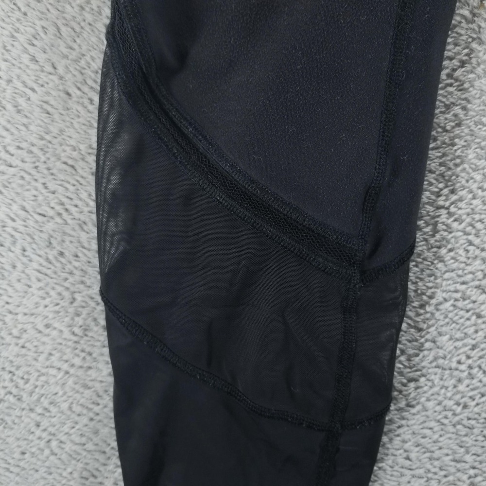 Lululemon Leggings Womens 6 Black Fresh in Mesh Tight Cropped Gym Yoga‎ Workout - Picture 8 of 9